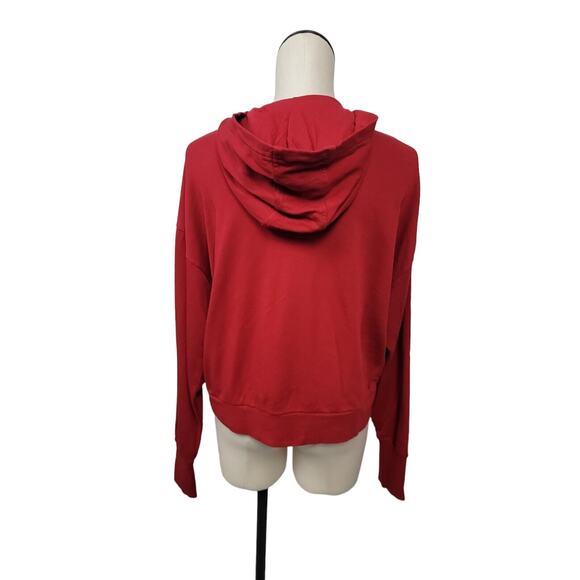 Sweaty Betty Relax Hoodie Sweatshirt V Neck Red Womens Size‎ 8 Medium - Picture 2 of 14